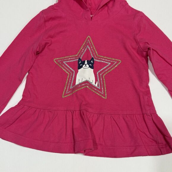Carter’s Hooded Sweatshirt Long Sleeve Cat Jersey- Toddler Size 2T - Picture 6 of 10